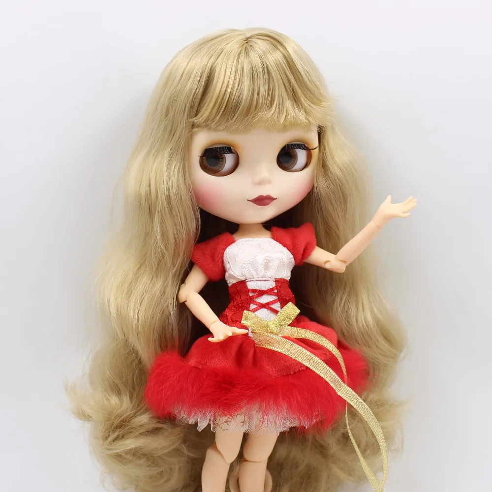 Фабричная игрушечная кукла blyth с матовым лицом Рождественская обувь