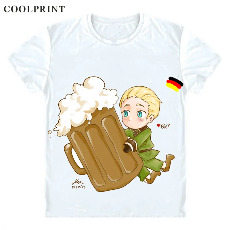 Немецкая футболка Coolprint G8 с немецким человеком Axis Powers Hetalia Мужская Повседневная