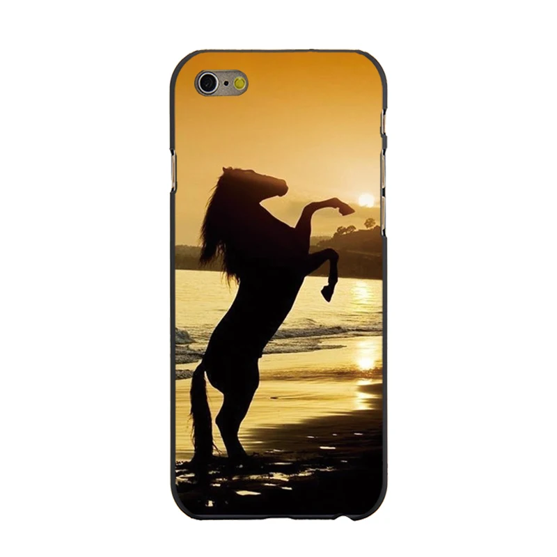 Чехол для iPhone 6 с изображением лошади высококачественный черный классический