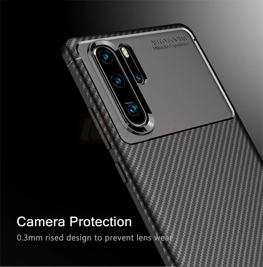 Тонкий чехол для huawei P30 Pro Чехол из углеродного волокна силиконовый бампер мягкий ТПУ защитный чехол для huawei P30 Lite чехол для телефона
