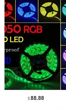 12 В 12 в 5 м 5050 Светодиодная лента 60 Светодиодный/м белый теплый белый RGB Черный PCB 5050 SMD Светодиодная лента Водонепроницаемая IP65/Водонепроницаемая IP20