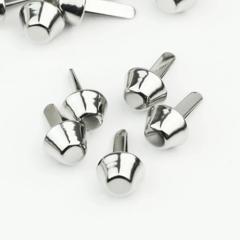 Шпильки с шипами в виде грибов серебристые заклепки стиле панк для сумок обуви