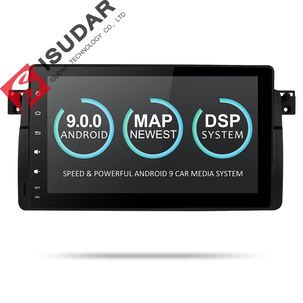 Isudar автомобильный мультимедийный плеер два Din Automotivo Android 9 для BMW/E46/M3/MG/ZT/Rover 75 gps