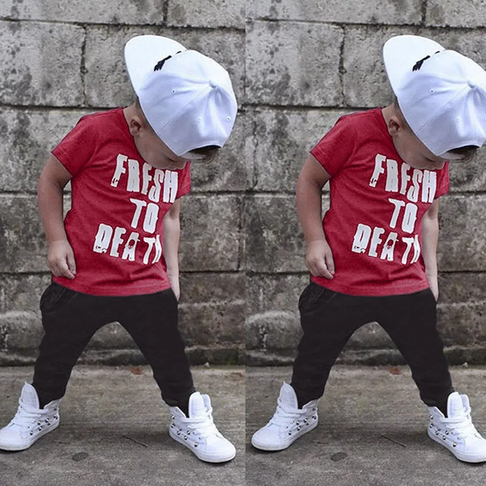 Одежда для мальчиков одежда детей топы с буквенным принтом маленьких и девочек