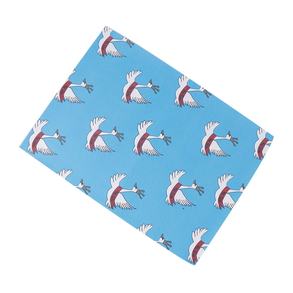 swan IBOWS 22*30 см Snythetic кожа Русалка балерина с принтом искусственная кожа ткань для аксессуары для поделок, банты для волос ручной работы сумки ткань - Цвет: swan