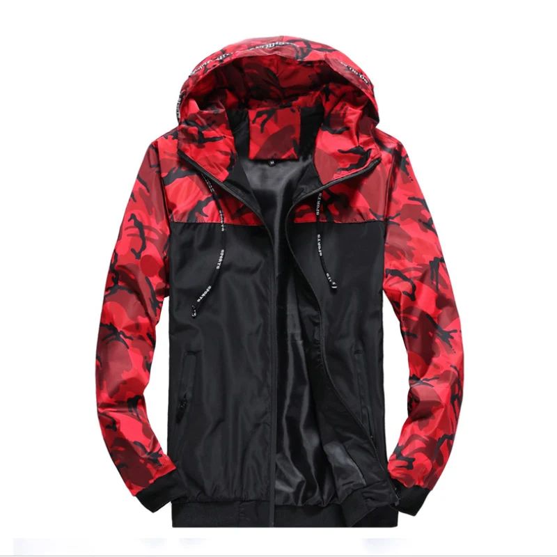 Мужская повседневная камуфляжная куртка с капюшоном водонепроницаемая одежда