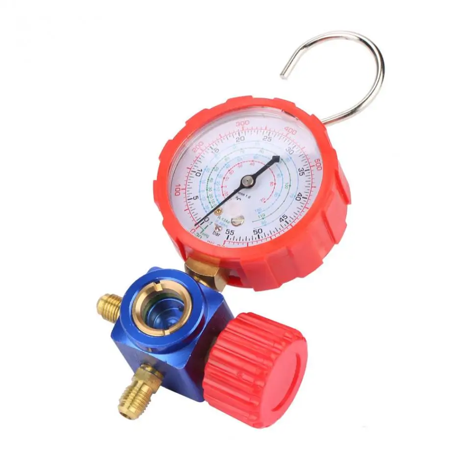 Кондиционер манометр и клапан 800psi 55kgf/см с визуальным зеркалом для R12 R502 R22 R410 R134A высокое качество