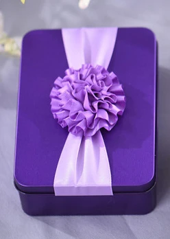 purple rectangle 15 шт./лот, жестяная Свадебная коробка для конфет, сердце/Круглый/квадратный/прямоугольник, 4 формы на выбор, креативная коробка для конфет с подсолнухом, вечерние коробки для конфет, подарочная коробка - Цвет: purple rectangle