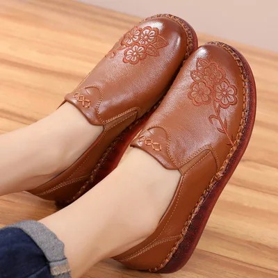 GKTINOO/Женская обувь на плоской подошве ручной работы; коллекция года; сезон весна-осень; женская обувь из натуральной кожи; обувь на плоской подошве; женская кожаная обувь в стиле ретро - Цвет: 8998 yellow