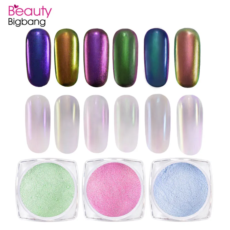BeautyBigBang 0 2 г дизайн ногтей Блестящий Радужный порошок градиентное мерцание