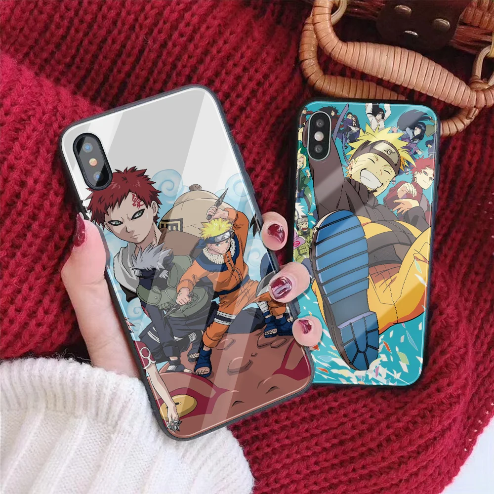 DIY чехол для телефона для iPhone 7 8 6 S Plus Капа закаленное стекло Наруто ниндзя Хокаге индивидуальная крышка телефона для iPhone X XR XS MAX