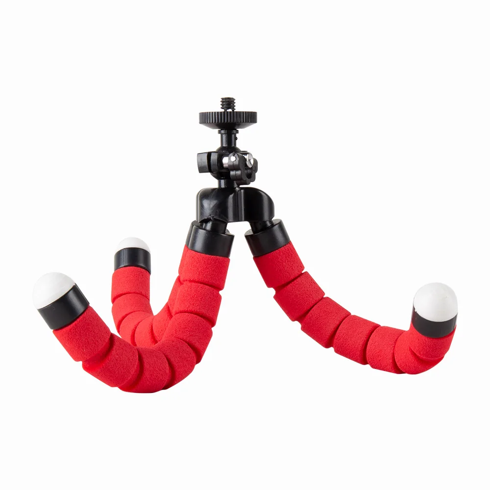 red Yizhestudio Мини штативы Гибкая Губка Осьминог штатив для Gopro камера Настольный Штатив для iPhone samsung смартфон клип - Цвет: red