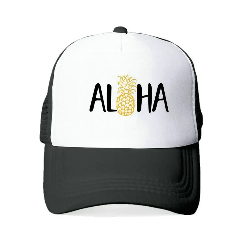 Модная пляжная шляпа-тракер Aloha с ананасами бейсболки гавайским кокосовым