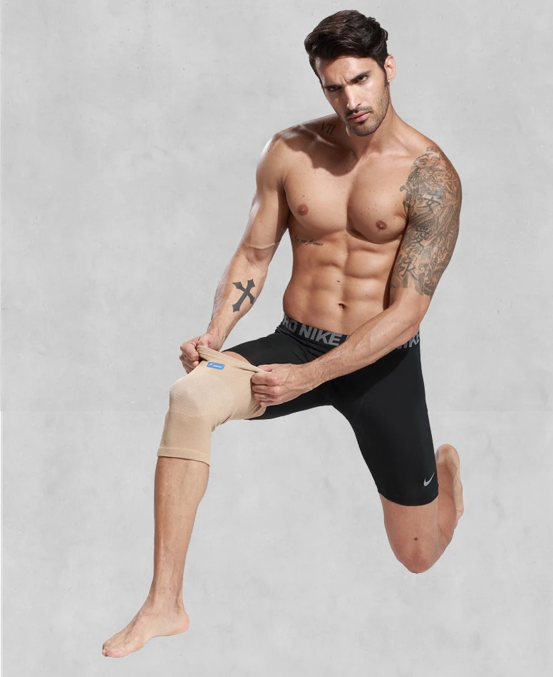 Kneepad стрейч вязать колено взрослых спортивный велосипед теплый шарнир лето |