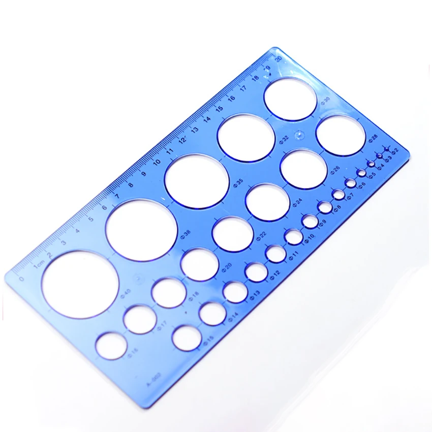 

Plastic Circle Template Measuring Templates Ruler Circle Drawing Geometric Ruler Template for Office and Students School 22x11CM