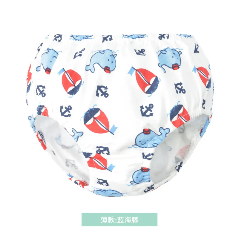 11 0-7Y Baby Girls Panties Toddler Boys Underwears Infant Cotton Training Reusable Nappy Washable Diapers Cover Cartoon Bread Pants - Цвет: 11