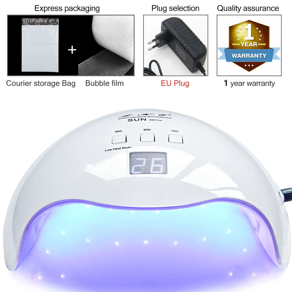 SUN X9 plus EU Plug LKE 48 Вт Сушилка для ногтей SUN X9 УФ-лампа 3 режима с автоматическим зондированием лампа для ногтей для сушки ногтей строитель гель УФ-сушилки для ногтей - Цвет: SUN X9 plus EU Plug