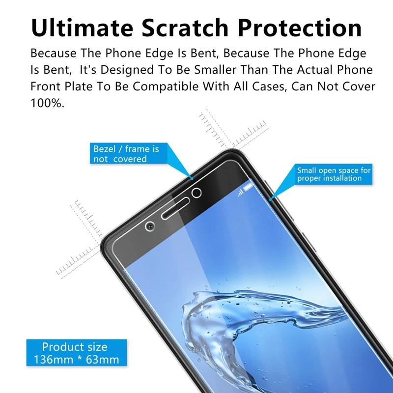 2.5D 0 26 мм 9H Премиум Закаленное стекло для Huawei Honor 6C Защитная пленка экрана