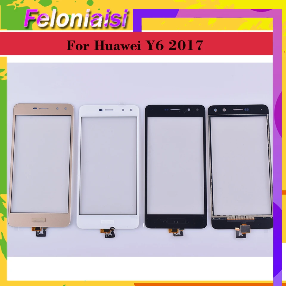 10 шт./партия для Huawei Y6 Pro 2017 и Nova Young сенсорная панель дигитайзер Переднее стекло
