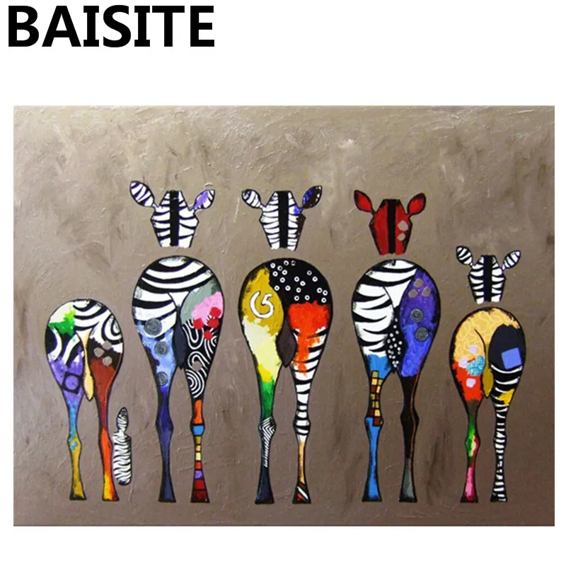 Картина в рамке BAISITE сделай сам по номерам живопись и каллиграфия милых животных