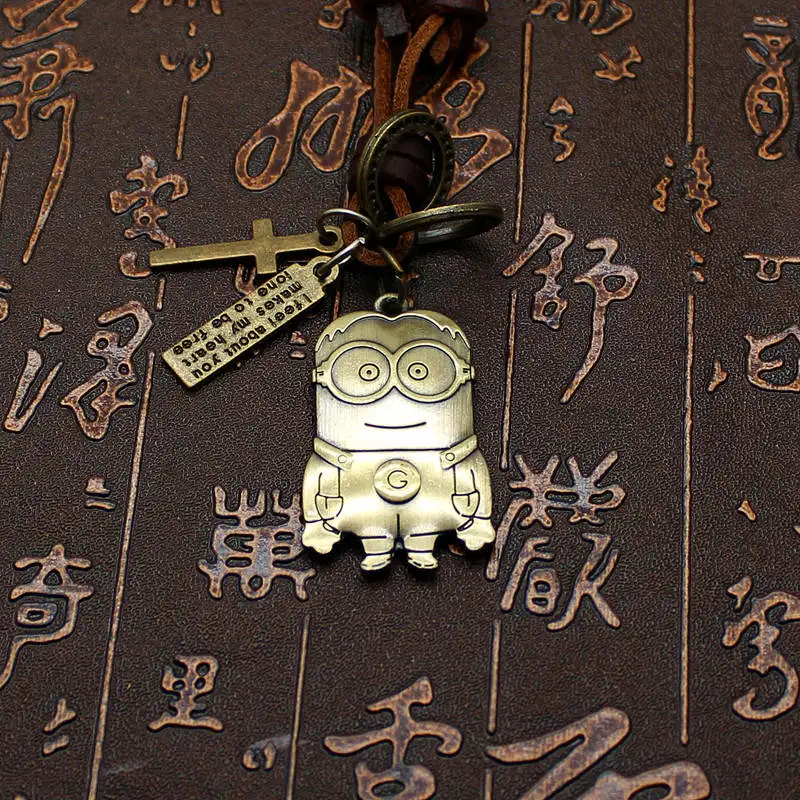 Новинка 2019 модное кожаное мужское ожерелье XiongHang с подвеской в виде медведя