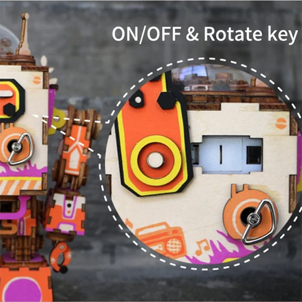 Robotime деревянная ручная работа Diy Сборная модель музыкальная шкатулка стимпанк может поворачиваться заводная Музыкальная шкатулка идеальный подарок для друзей C