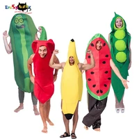eraspooky funny jumpsuit halloween costume for adult fruit tunic cosplay carnival party group family matching costume pea banana
