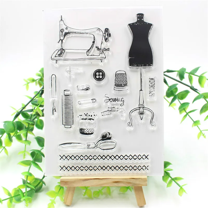 Прозрачные силиконовые штампы для швейной машины скрапбукинга сделай