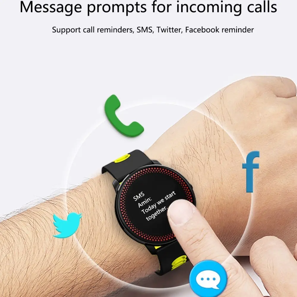 Zaoyimall Bluetooth Smart часы CF007 Спорт браслет на запястье с монитор сердечного ритма