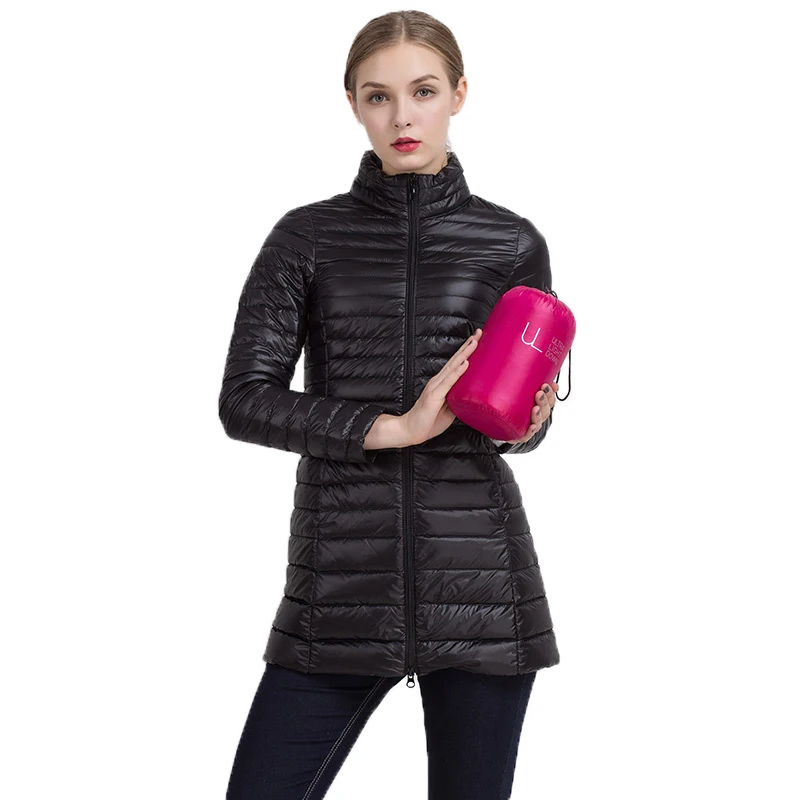 IEMUH зимняя женская пуховая куртка теплое пальто Женская Ультралегкая белая