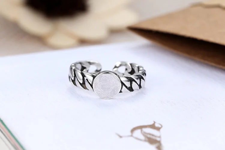 Новое поступление круглые кольца серебряного цвета в стиле ретро для женщин и