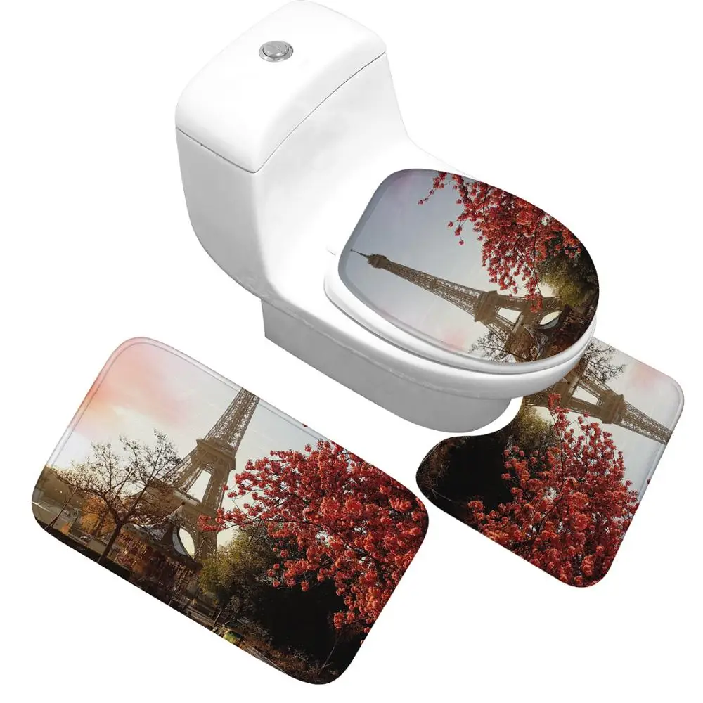 Zeegle креативный нескользящий ковёр для ванной комнаты с изображением башни