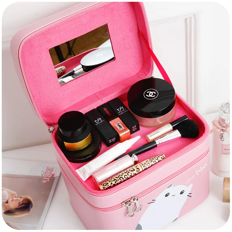 Настольная или портативная дорожная сумка для хранения косметики шкатулка