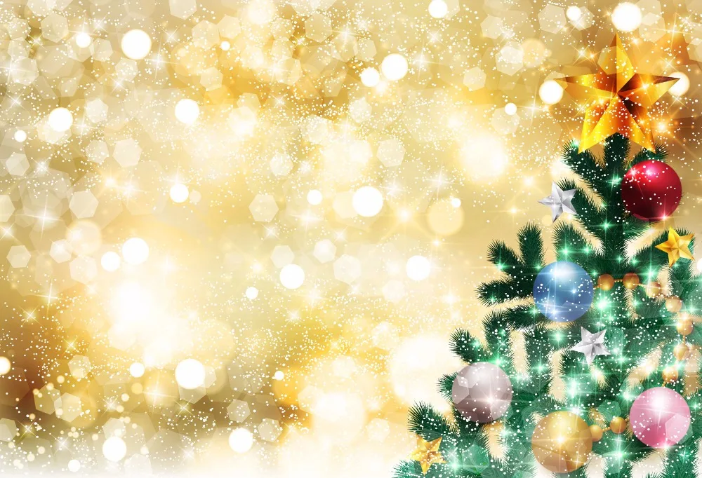 

VinylBDS Christmas Backdrops Photography 10x10ft Highlights Abstraction Christmas Decorations For Home Cotton Washable Backdrop