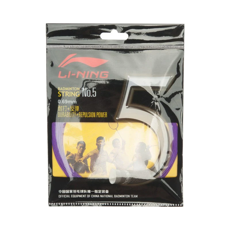 Li-Ning № 5 Бадминтонные струны долговечность+ отталкивания Мощность 10 м сбалансированная производительность подкладка спортивные струны AXJJ006 ZYF150