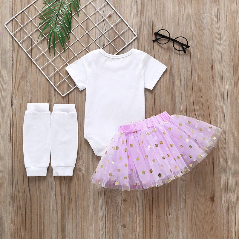 Newborn Baby Girl Clothes Bodysuit&ampmesh Bow Bubble Skirt&ampFoot Sleeve Summer Toddler Infant Clothign Set Outfits Rabbit Printed | Детская
