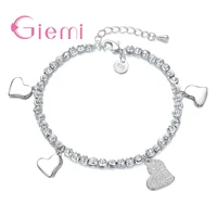 big discount bracelets for women female exquisite 925 sterling silver heart design pendant jewelry present wholesale