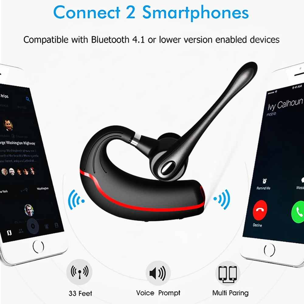 Ложка B1 гарнитура Bluetooth hands-free беспроводная V4.1 с бизнес/офис/вождения микрофон |