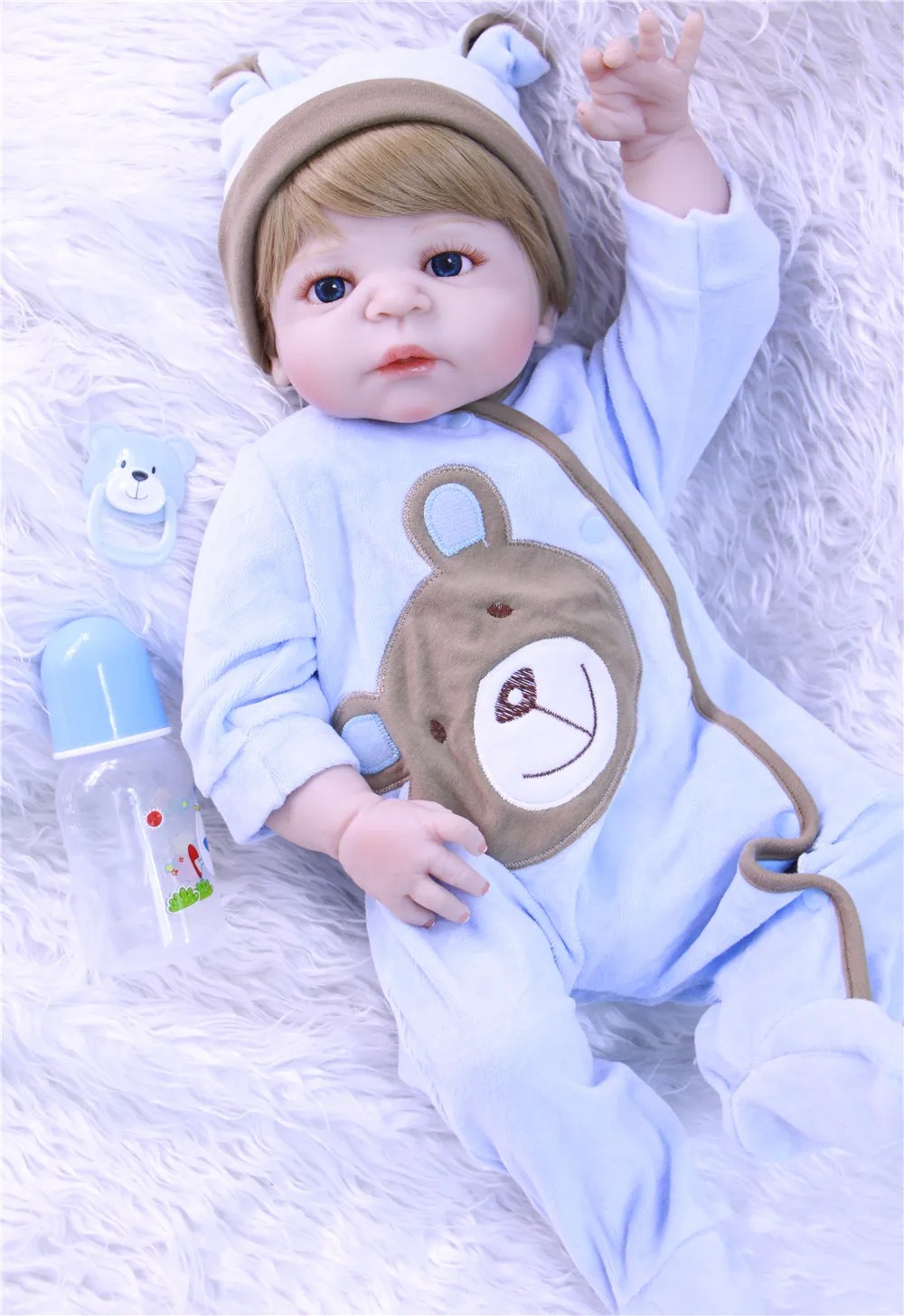 NPK Кукла reborn 23 "полностью силиконовая кукла для маленьких мальчиков детский