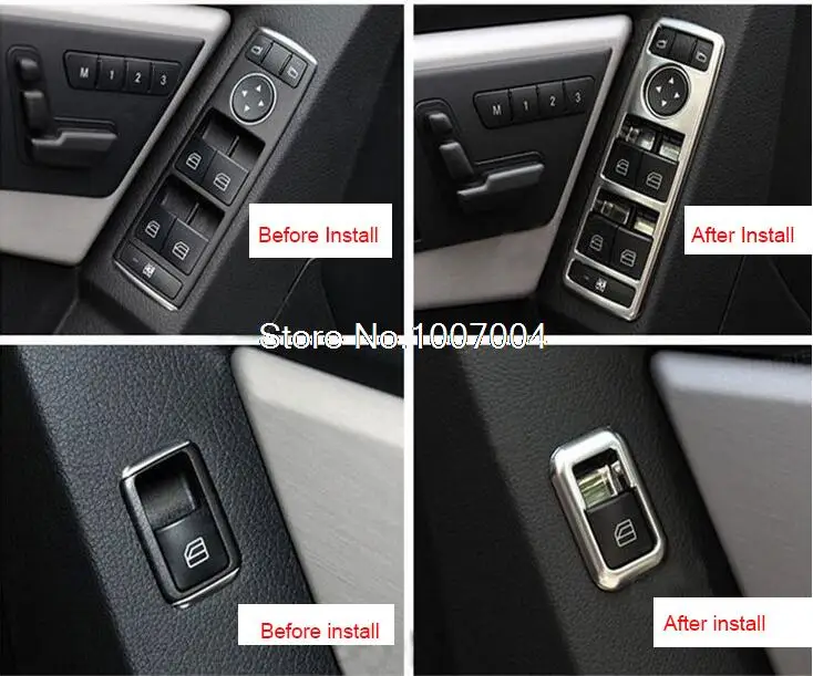 Окна автомобиля очки атлет украшения Рамки Наклейки Chrome ABS для Mercedes Benz A B e GLK ML GL G500