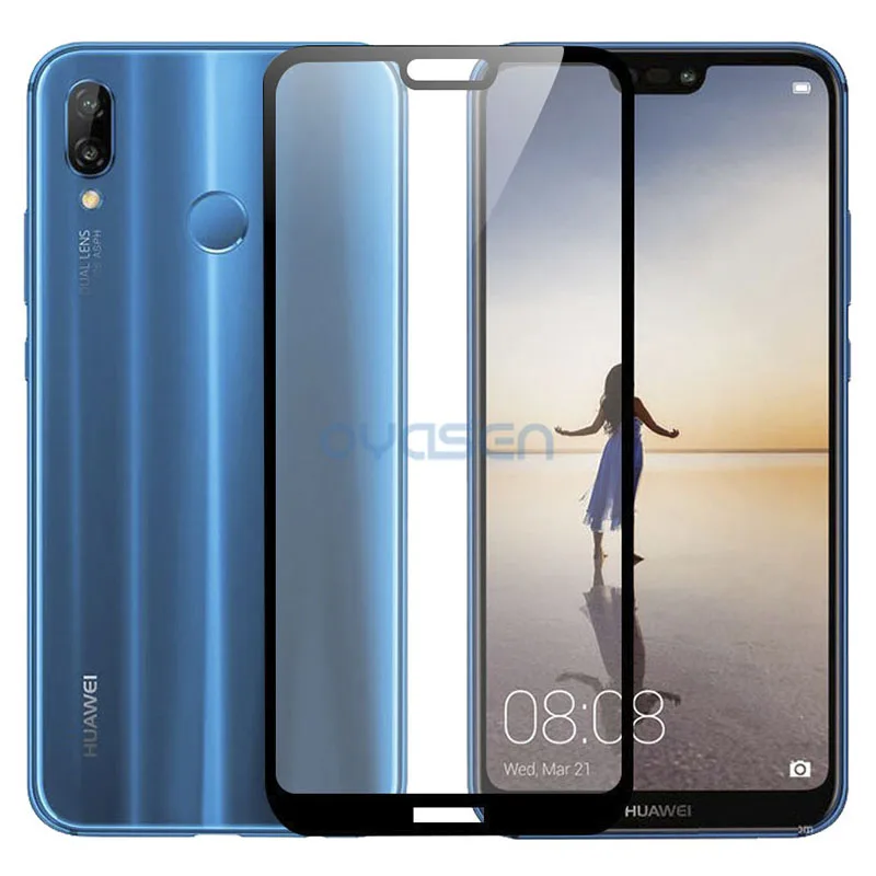 2 шт./лот Полное покрытие экрана протектор для Huawei P20 Lite Nova 3e 5 84 дюймов 9H закаленное