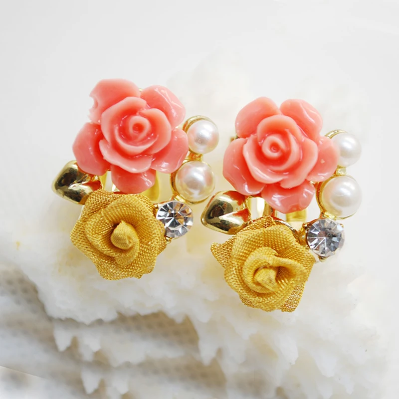 2020 Модные Цветные ушные манжеты с кристаллами в виде розы для женщин и девушек