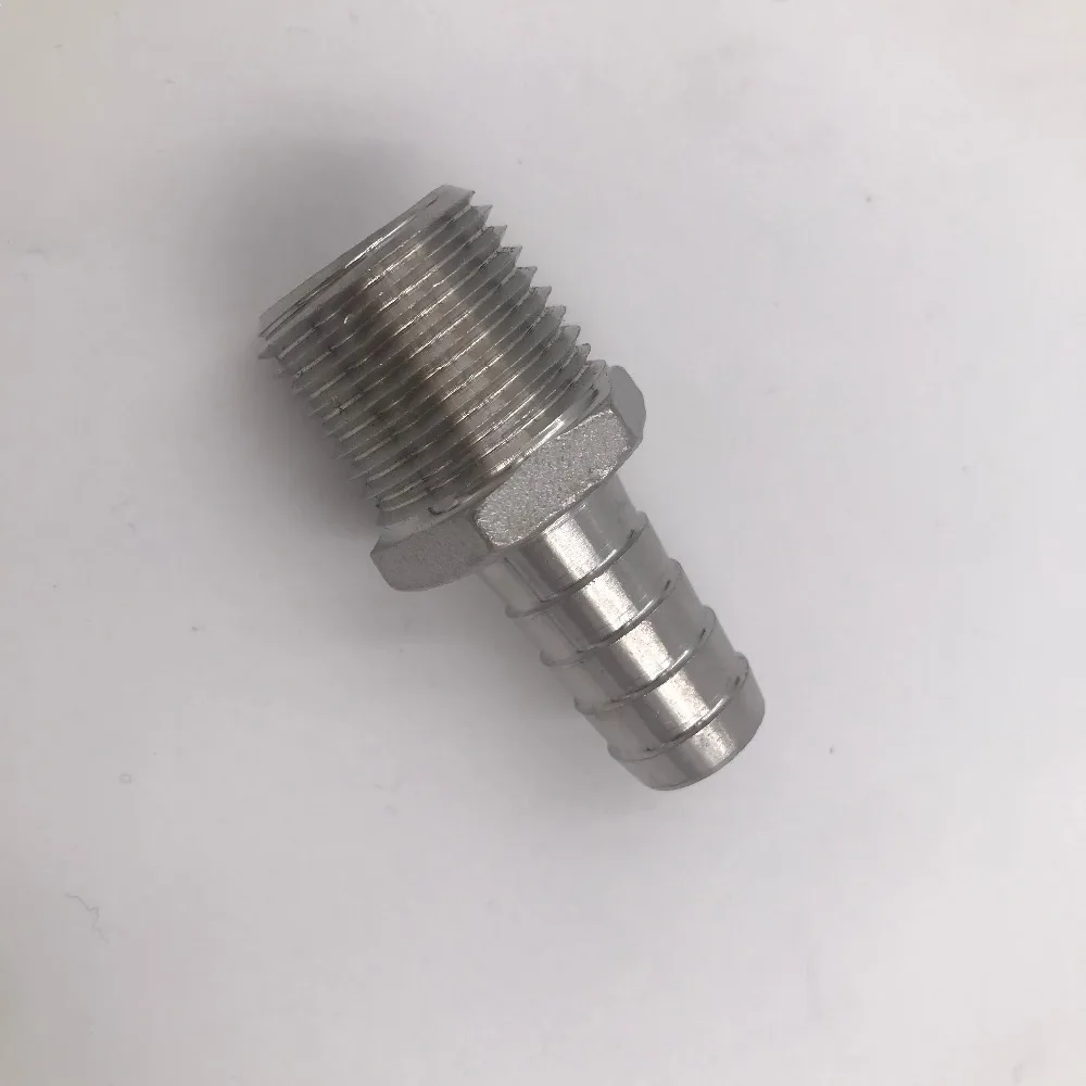 

Stainless Steel Hose Barb - 1/2" Male BSP x 1/2"Barb, Brewer Hardware, Homebrew Pump fitting