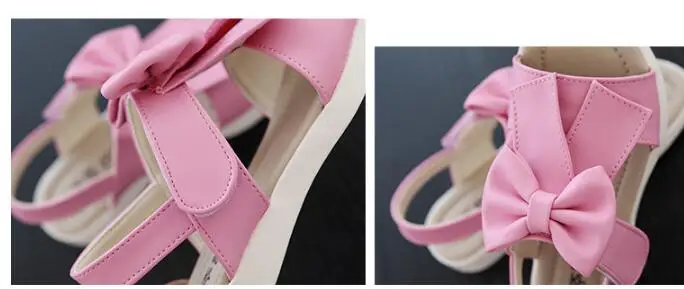 Сандалии для девочек из натуральной кожи белые розовые красные с открытым носком