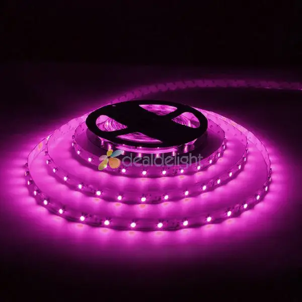 

DC12V 5 м/лот 3528 SMD 60 светодиодный/m 300 светодиодный s Non-водонепроницаемая гибкая светодиодная лента Светодиодная лента светильник-розового цве...