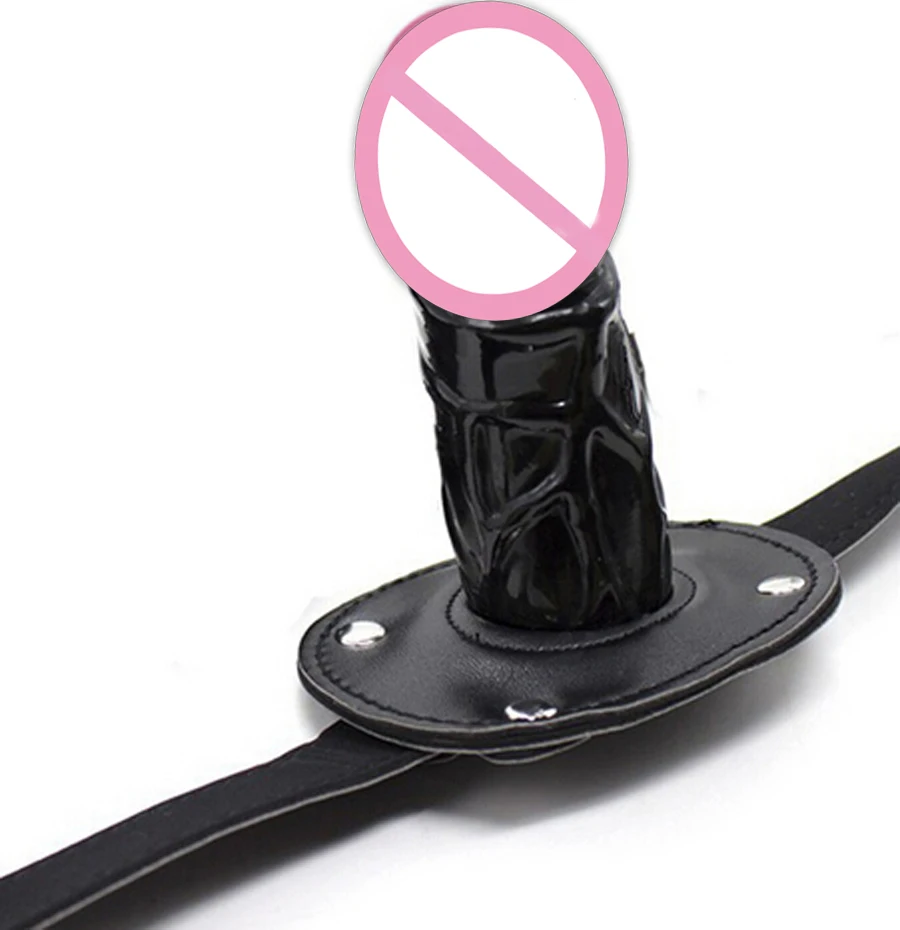 Петух голова силиконовый рот кляп кожаный ремень для дилдо БДСМ мордочка