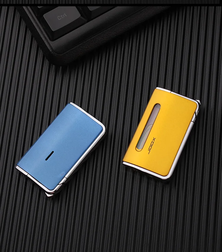Деловой фонарь, ультратонкая турбо-зажигалка, не требующая огня, Бутановая Зажигалка для сигар, 1300 C, ветрозащитная Зажигалка для труб, газовое окно