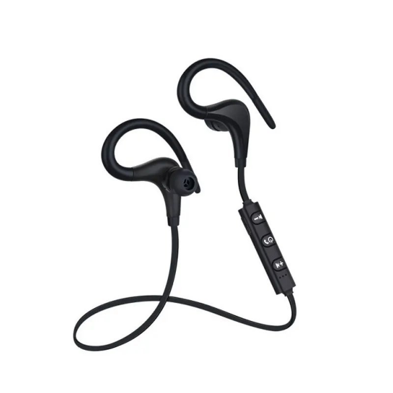 BT1 Bluetooth наушники, беспроводная гарнитура, скрытые Наушники, гарнитура, спортивные наушники с защитой от пота, с микрофоном для samsung, huawei, Xiaomi - Цвет: black