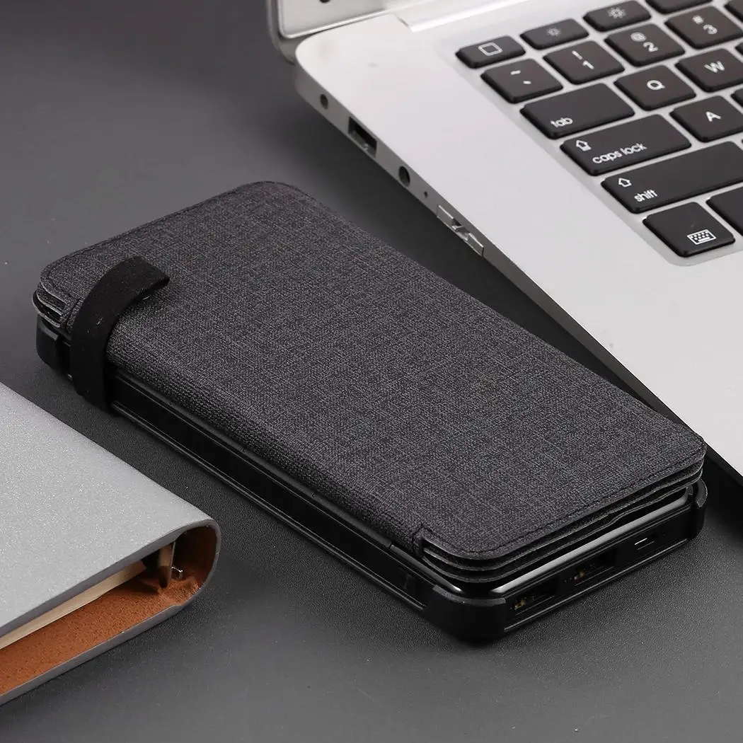 Складной солнечный 30000 mAh внешний аккумулятор водонепроницаемый портативный