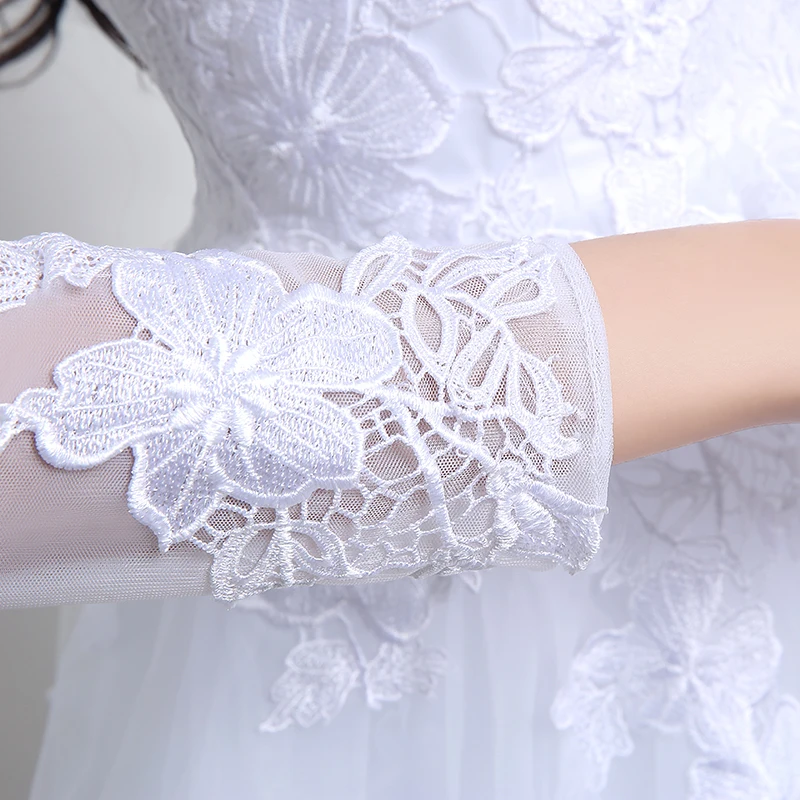 Forevergracedress белые короткие свадебное платье линии Кружева Тюль одежда с длинным